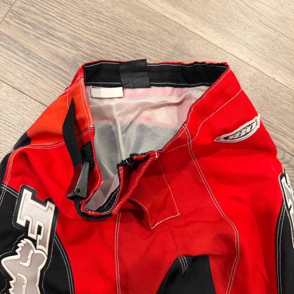 FOX Racing 180 YOUTH Motocross Pants Size 24 Red Black - Picture 4 of 7